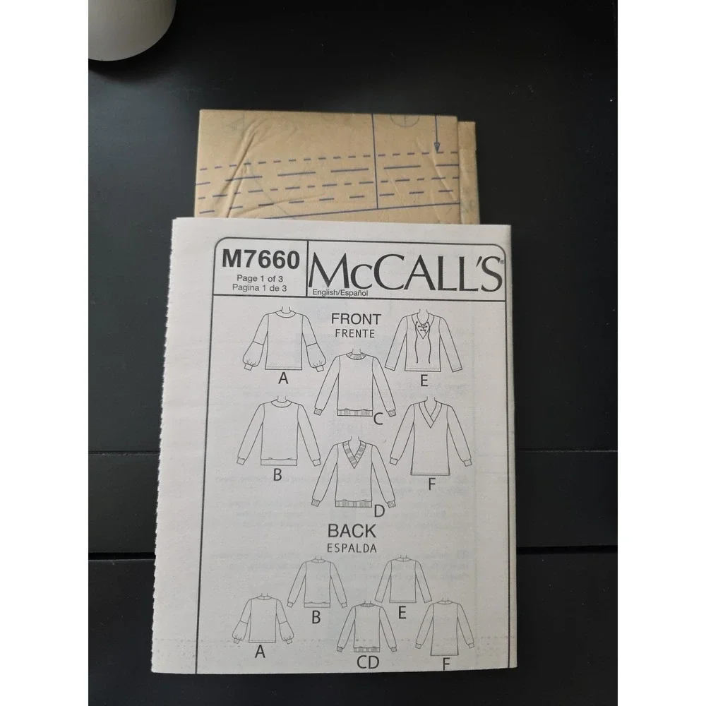 McCall's MP582 Misses Knit Pullover Tops Sewing Pattern Uncut Size 14-22 (196)